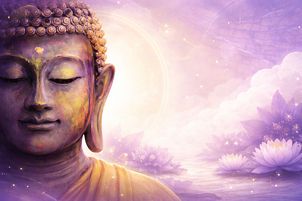 Serene Buddha with celestial glow.png
