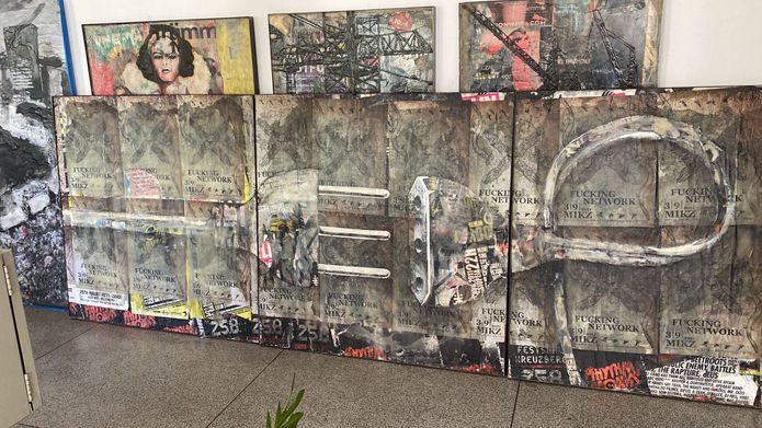 Quadro do artista Sandro Akel, denominado Fucking Network, ano 2011