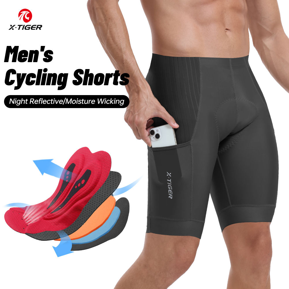 Men's Padded Cycling Shorts for Road & Mountain Biking
