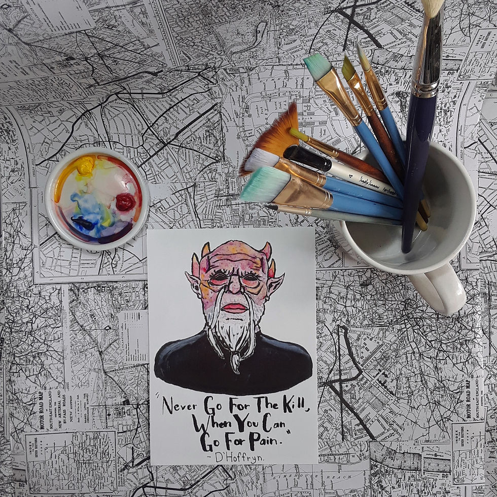 Thumbnail: Buffy the Vampire Slayer / Demon / D'Hoffryn / Art Print Watercolor 5"x7"