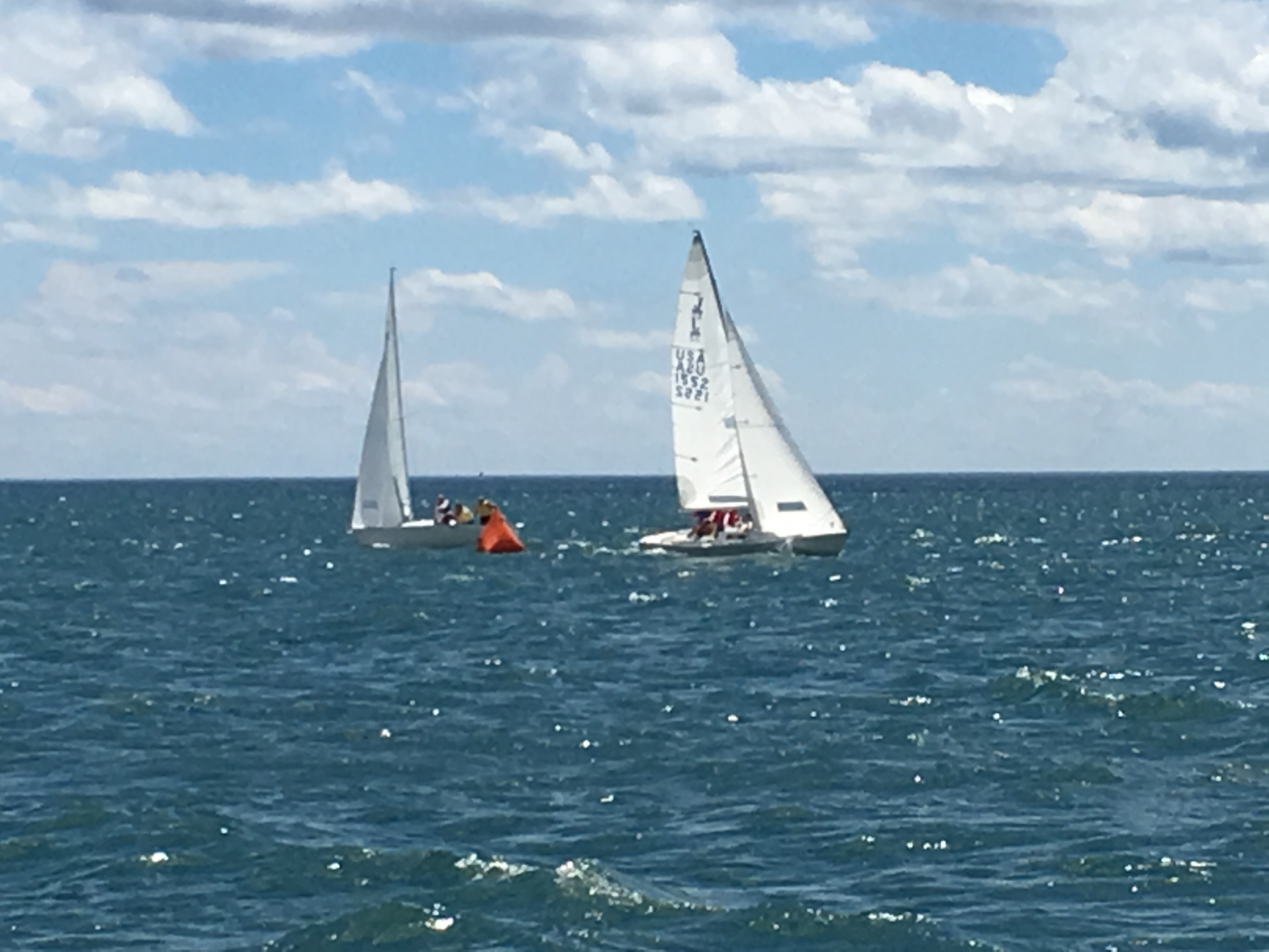 Tawas Bay breeze at the leeward mark