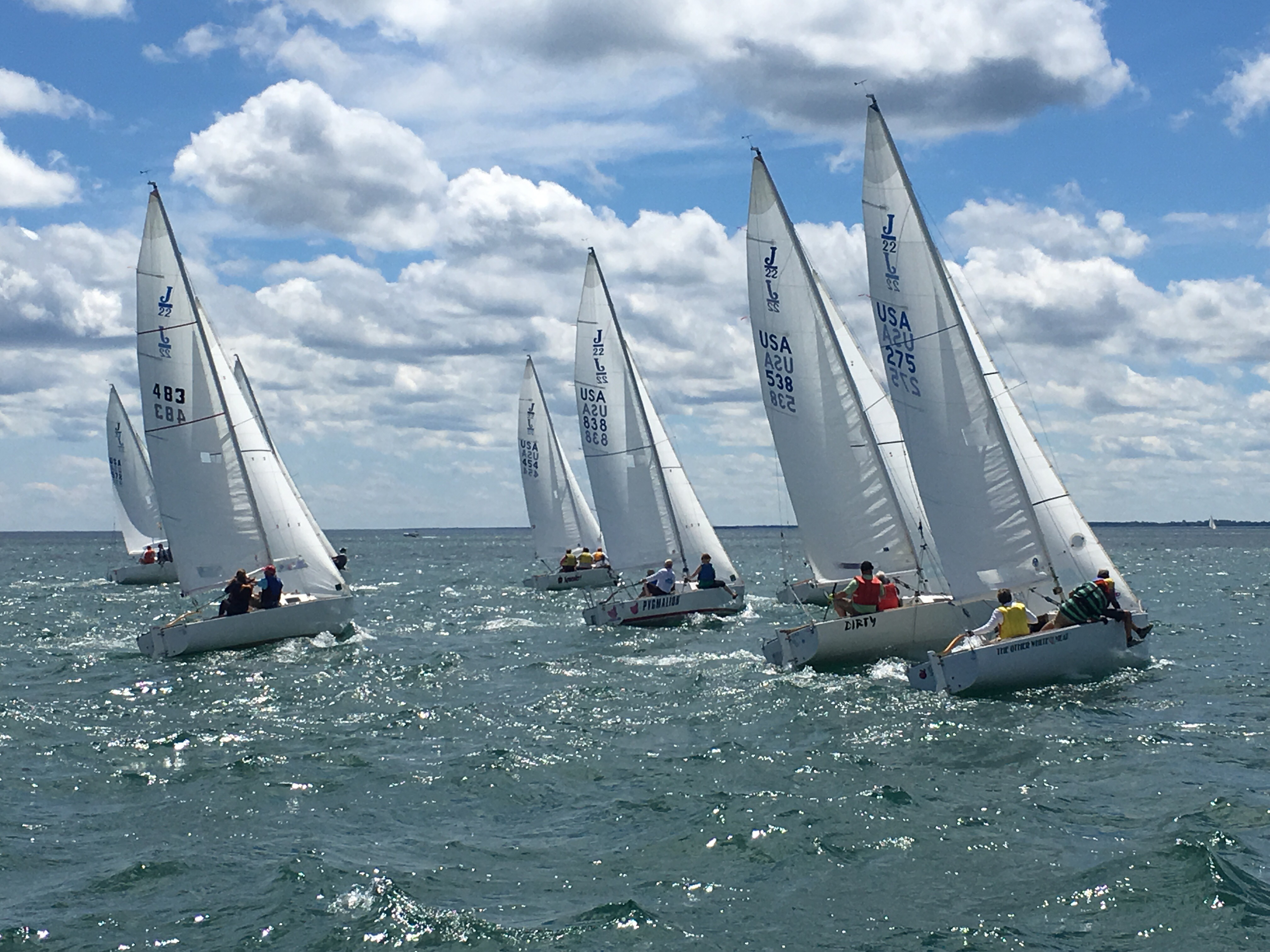 all clear, 12 knots on Tawas Bay