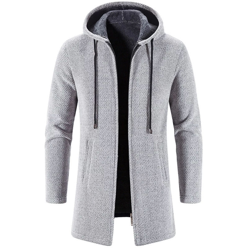 Thumbnail: Autumn and Winter Cashmere Men's Cardigan Chenille Outer Sweater Coat