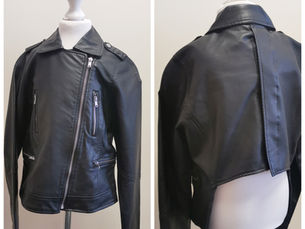 A newly made jacket for disabled people in wheelchairs.