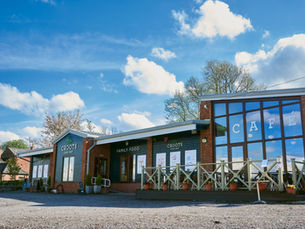 Main building of Croots Farm Shop in Derbyshire