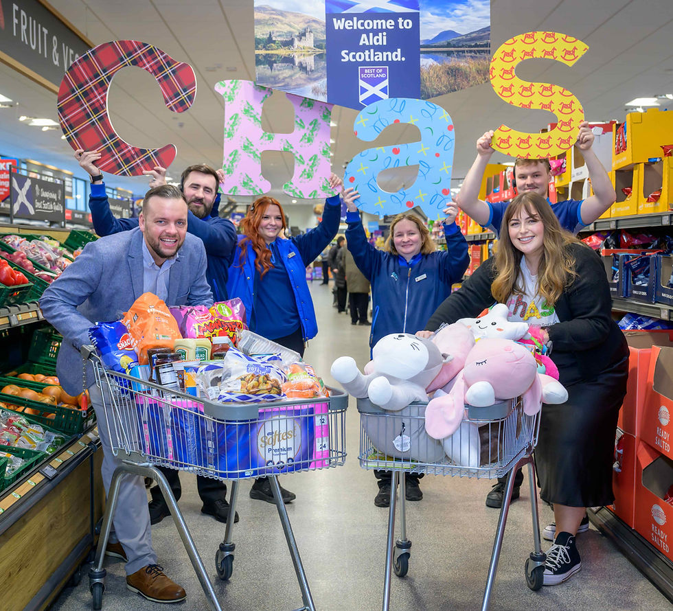 Aldi Scotland Brings Supermarket Sweep In Support Of CHAS