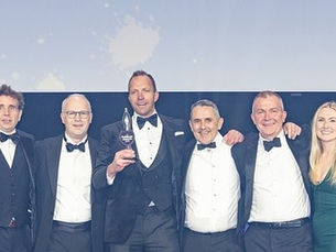 Robinsons Brewery celebrating on stage with their team at the 2026 Publican Awards evening.