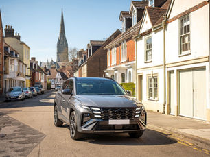A Hendy Group new car in the Market Square, for the 2026 Salisbury Motor Show.