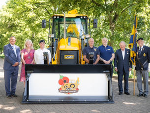 JCB supporting the Royal British Legion's Poppy Appeal.