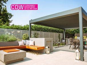 A garden pergola with all the modern features for garden entertainment.