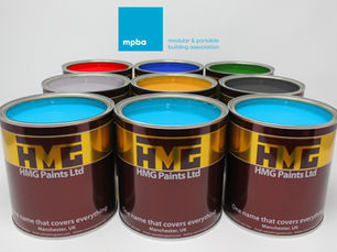A selection of different coloured pots of paint from HMG Paints.