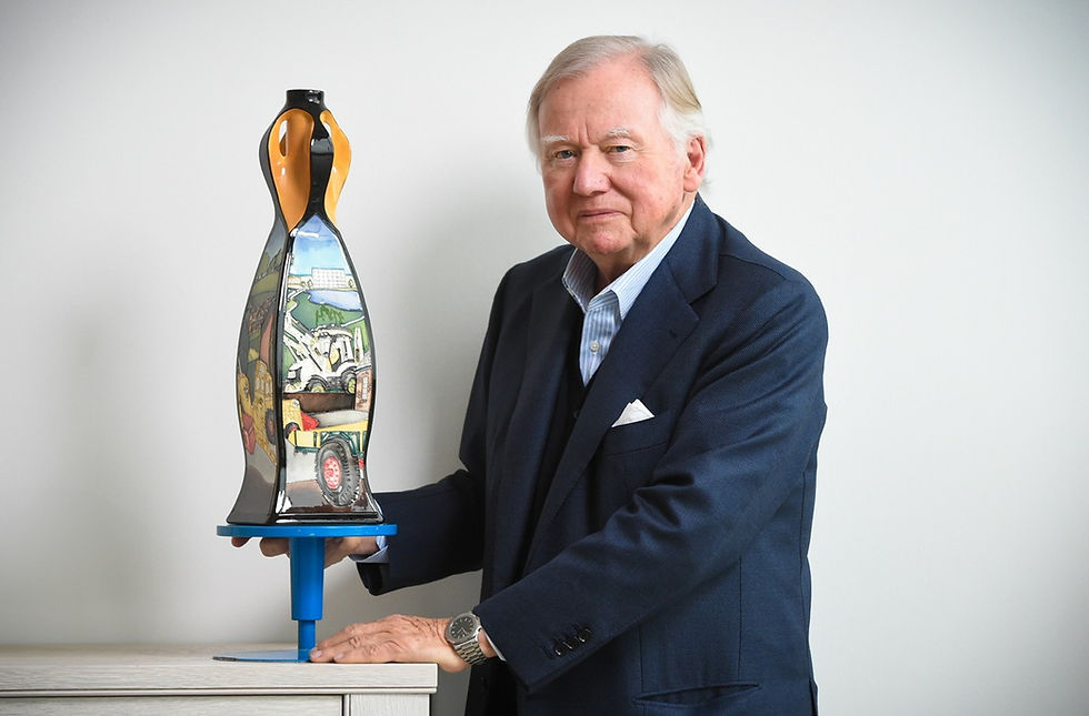 Birthday Salute - Pottery Firm Marks JCB's 80th With Bespoke Vase