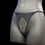 Thumbnail: Women’s Kinky Couture “Transparent” G-String Bikini with elegant line-art nipple and vagina design in gold. Sexy halter style