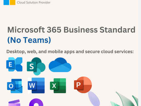 Unlocking Productivity with Microsoft 365 Business Standard (No Teams)