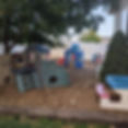 The outdoor playing area