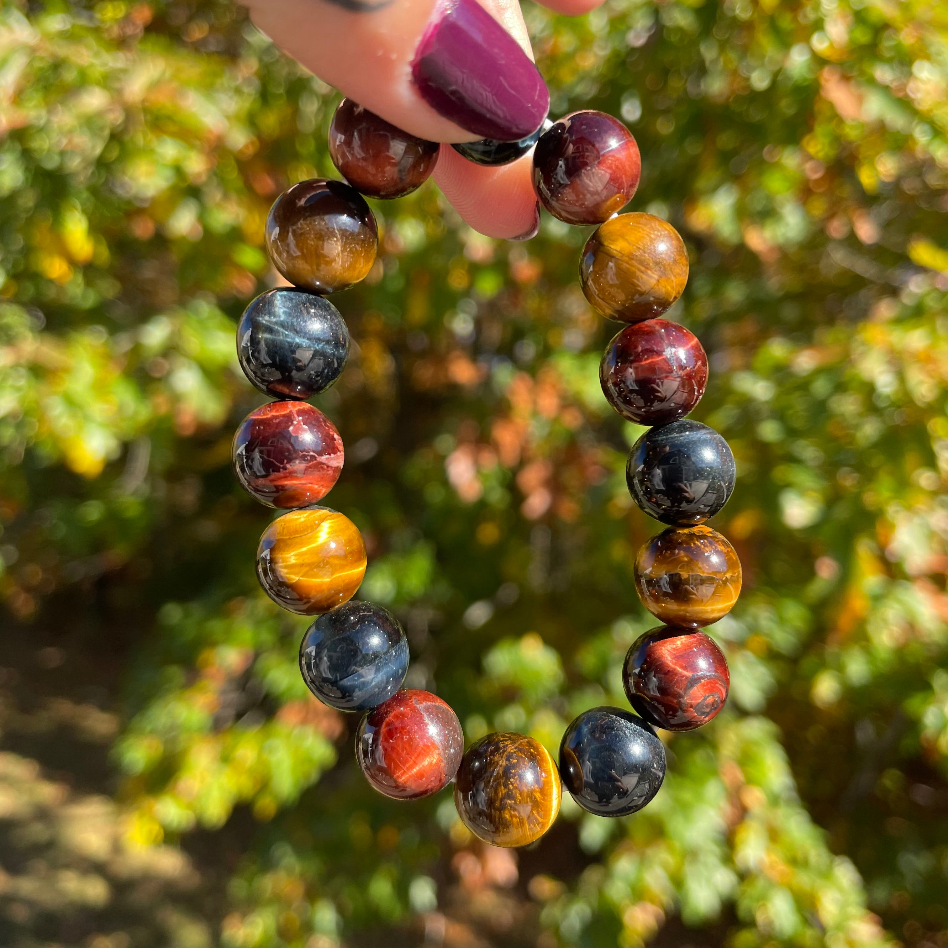 Tiger's Eye + Hawk's Eye bracelet