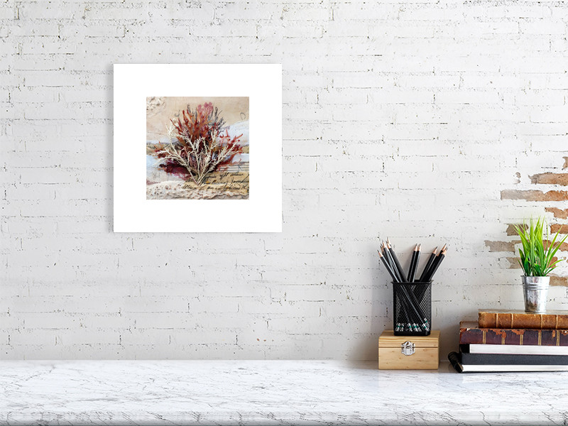 Thumbnail: Fine Art Giclée Print - Seaweed mixed media collage