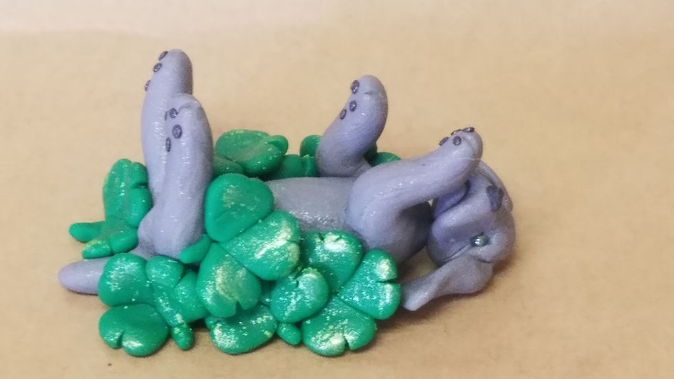 Thumbnail: Weimaraner St. Patrick's Day March Miniature Figurine