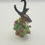 Thumbnail: PRONGHORN Christmas Ornament Wearing Prickly Pear Wreath OOAK Handmade USA