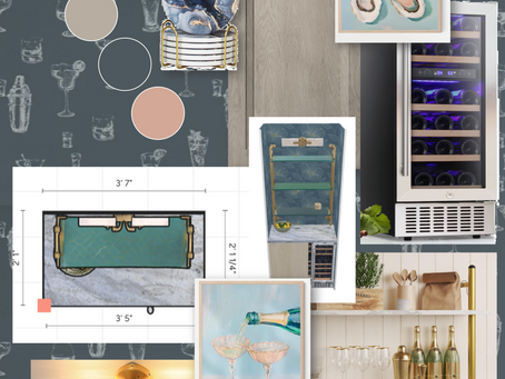 Coastal Home Bar Makeover