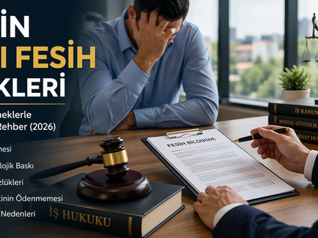 haklı fesih, yargıtay, uzman avukat, işçinin haklı feshi, ücret, sgk primi, fazla mesai, mobbing, kötü muamele, iş sağlığı ve güvenliği, cinsel taciz, eksik ücret, yıllık izin, esaslı değişiklik, ayrımcılık, kıdem tazminatı