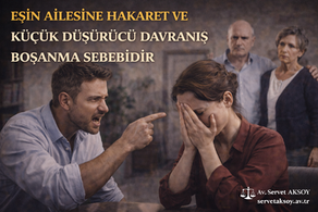 Eşlerin birbirlerinin ailesine karşı sergiledikleri tutum ve davranışlar da evlilik birliğinin sağlıklı şekilde sürüp sürmeyeceğini doğrudan etkiler. Eşin ailesine yönelik hakaret, küçümseyici sözler ve kötü davranışlar, hukuken boşanma sebebi sayılmaktadır. Yargıtay kararları bu konuda son derece açıktır.
