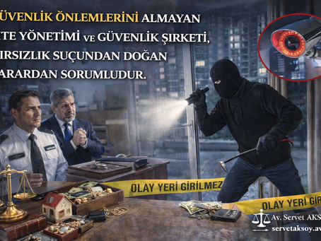 maddi tazminat, manevi tazminat, hırsızlık, güvenlik şirketi, site yönetimi, izmir avukat, uzman avukat, yargıtay,