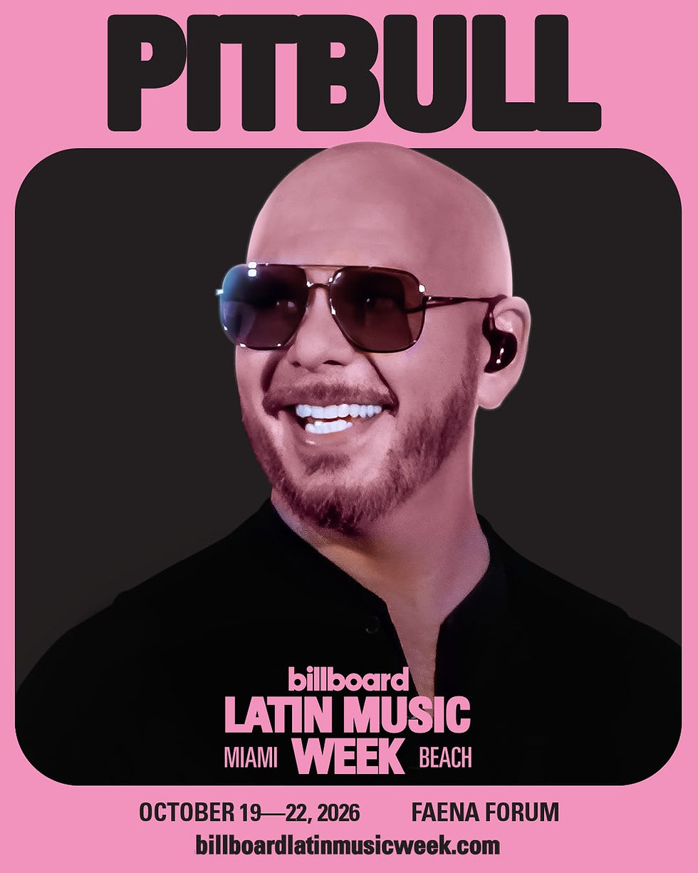 Pitbull se suma a la Semana Billboard de la Música Latina 2026 tras hacer historia en Londres