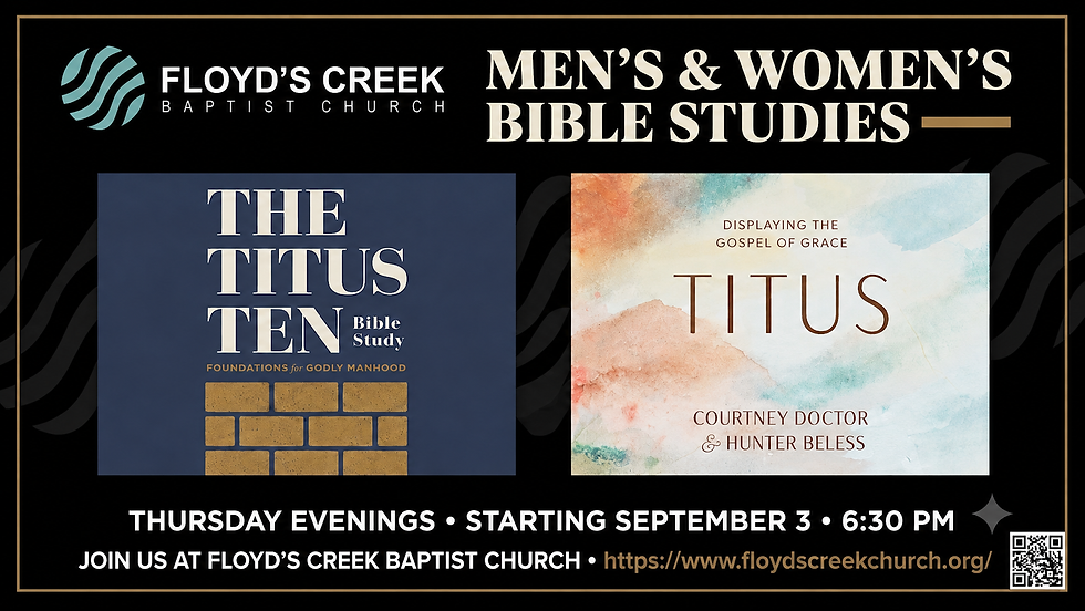 Men's & Women's Bible Studies : Study of Titus