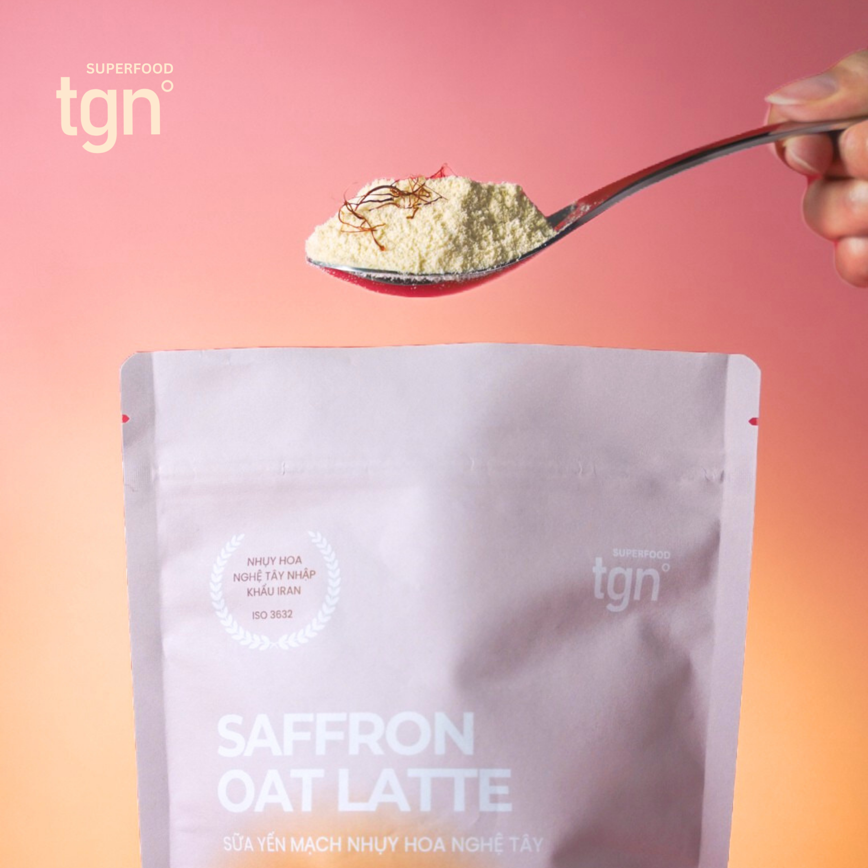 Sữa yến mạch nhụy hoa nghệ tây hòa tan vị truyền thống - Saffron Oat Latte