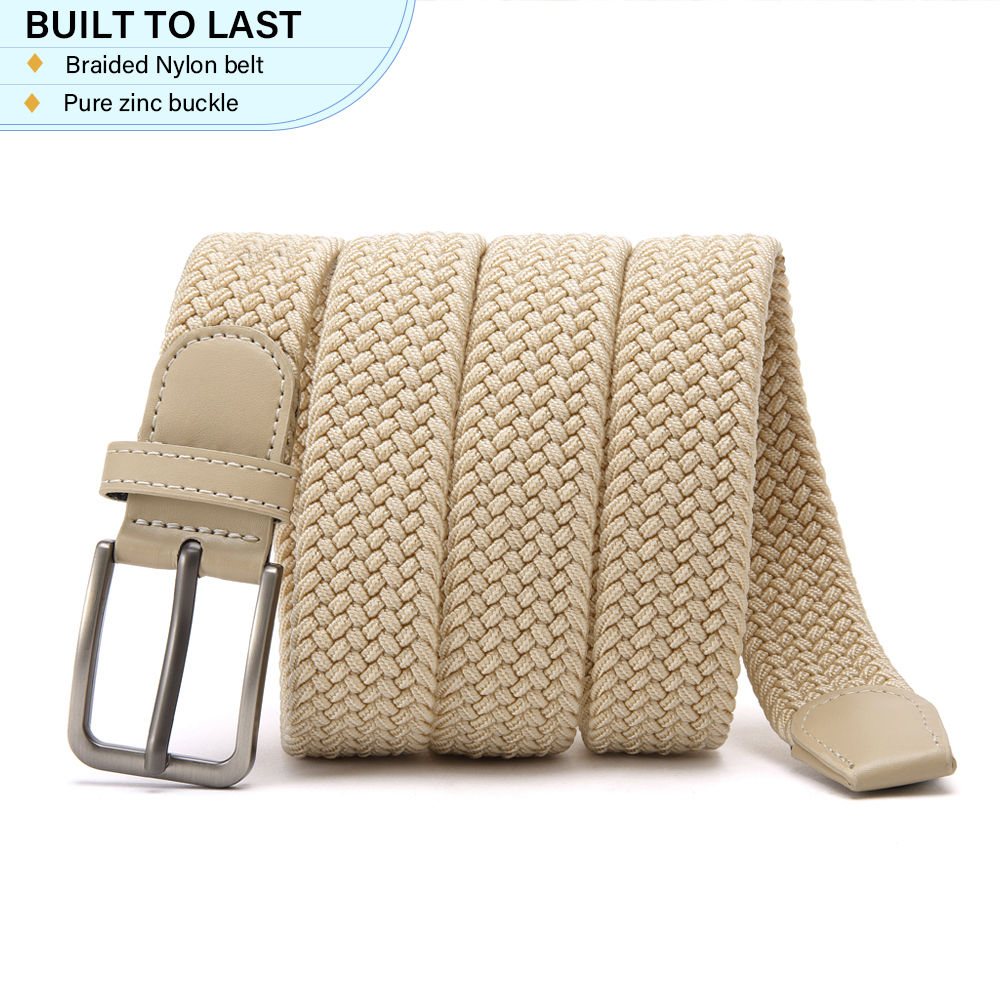 115cm Men's Elastic Belts Unisex Casual Woven Belt  for Outdoor Rock Climbing Tr