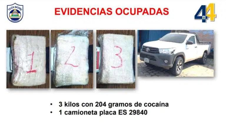 Ocupan en Estelí más de 3 kilos de cocaína