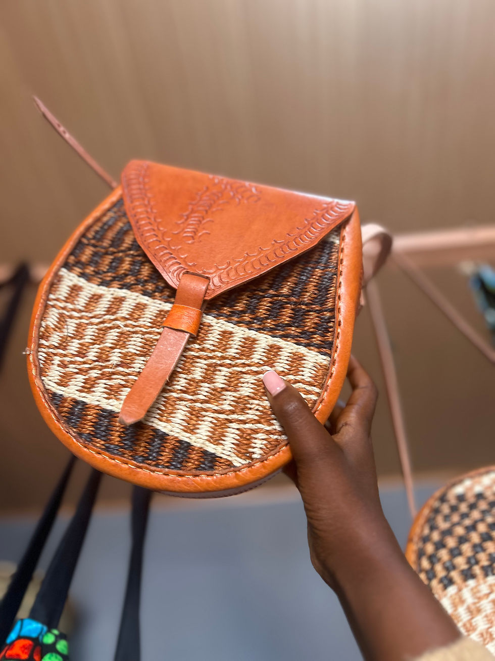 Thumbnail: Sisal and leather bags