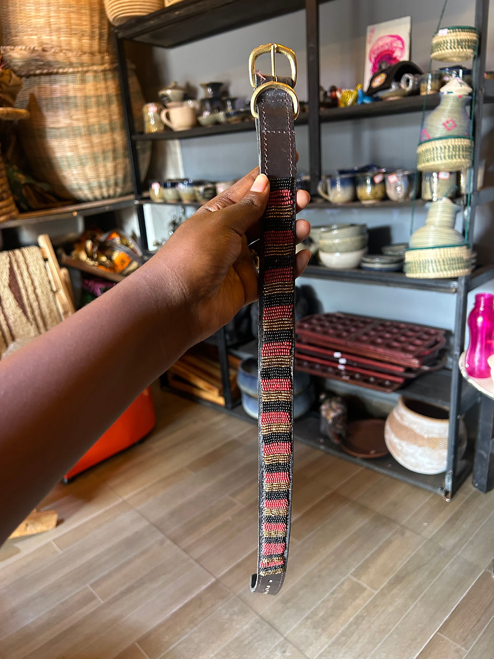 Thumbnail: Massai beaded dog collars 