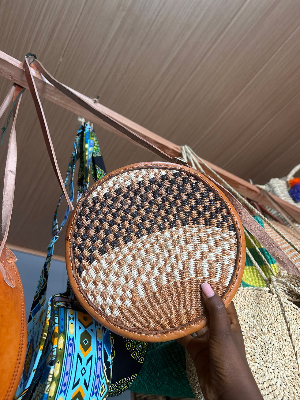 Thumbnail: Sisal and leather bags