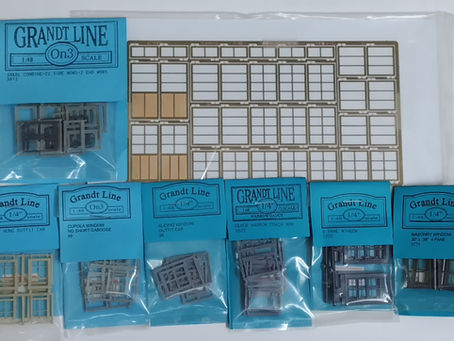 Oスケールの窓枠色々