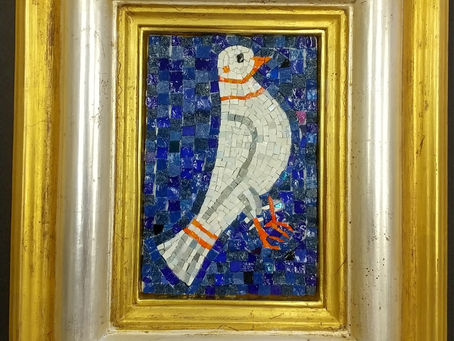 モザイク作品の額装をしました