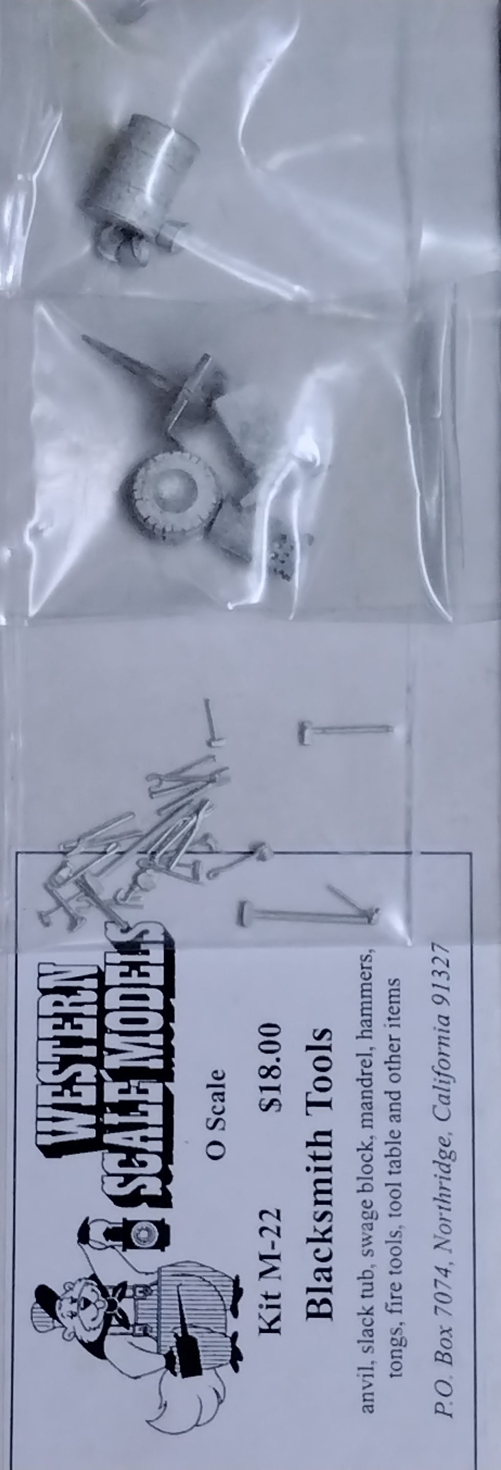 Oスケール　鍛冶屋の工具セット
