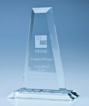 33cm CrystalEdge Clear Tower Award