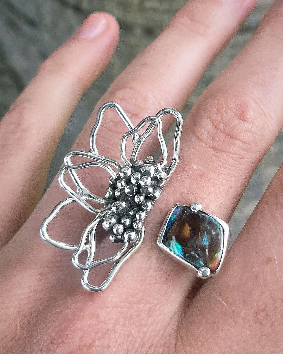 Thumbnail: “Modern Bloom” Australian Opal Ring