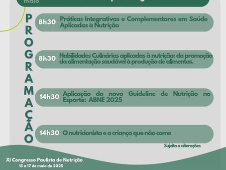 Cursos Pré congresso CPNutri