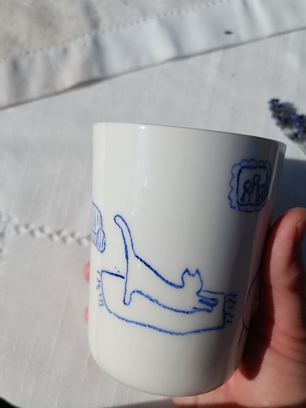 Miniature : Mug chat tête en bas
