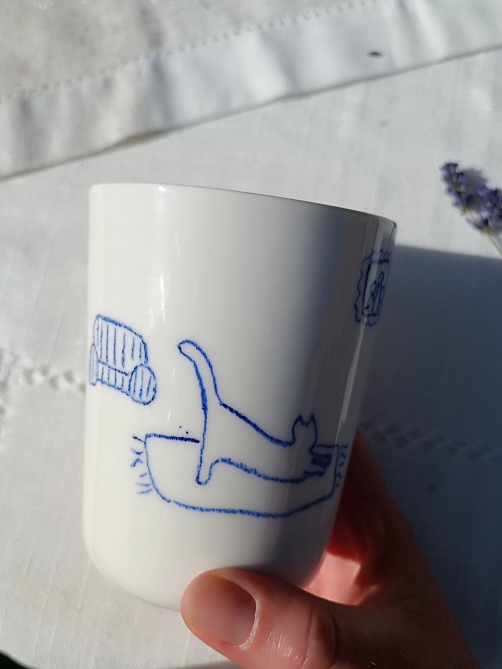Miniature : Mug chat tête en bas