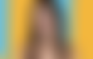Photo of Natasha Comand: CPHS Volunteer in front of a fun yellow and blue background.