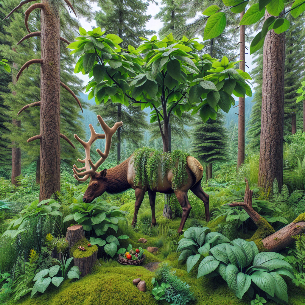 Elk in Forest