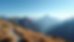 Wide angle view of Mount Borah towering over rocky ridges