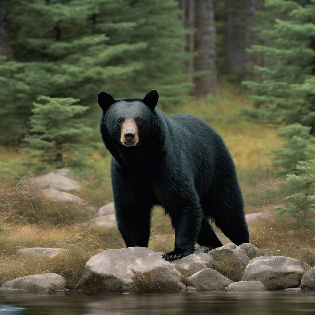 Black Bear Foraging