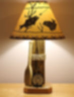 The Clearwater River Table Lamp with a 14" with "Fish" Parchment Shade