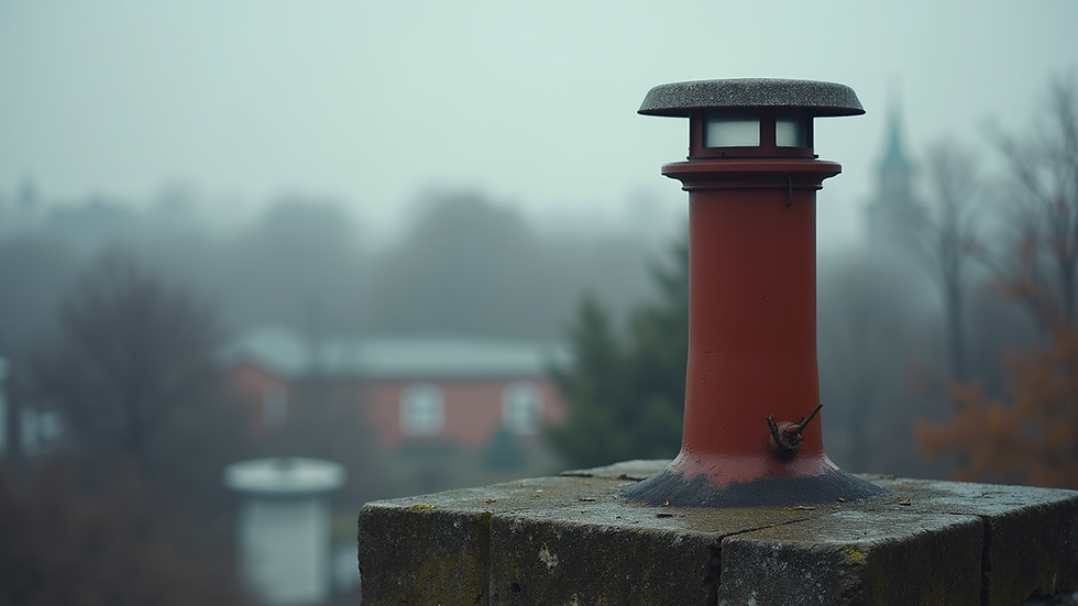 Close-up view of a clean chimney cap