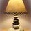 Thumbnail: Tall Rustic Stone Table Lamp – Handmade with Parchment or Faux Leather Shade